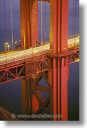 bridge, california, golden gate, golden gate bridge, national landmarks, nite, san francisco, vertical, west coast, western usa, photograph