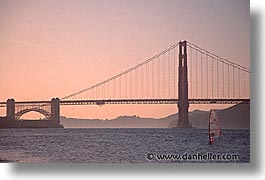 bridge, california, golden gate, golden gate bridge, horizontal, national landmarks, san francisco, west coast, western usa, windsurf, photograph