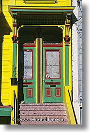 california, doors, homes, san francisco, vertical, west coast, western usa, photograph