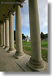 california, legion of honor, museums, pillars, san francisco, vertical, west coast, western usa, photograph