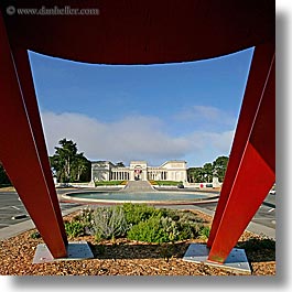 arts, california, legion of honor, museums, san francisco, sculptures, square format, steel, west coast, western usa, photograph
