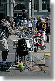 california, drummer, san francisco, streets, vertical, west coast, western usa, photograph