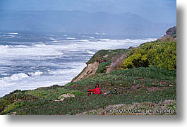bay, bikers, california, horizontal, ocean, san francisco, west coast, western usa, photograph