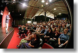 actors, audience, california, fisheye lens, horizontal, people, san francisco, west coast, western usa, photograph