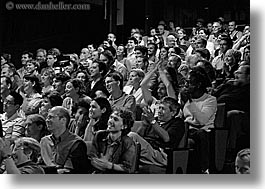 audience, black and white, california, full, horizontal, people, san francisco, west coast, western usa, photograph