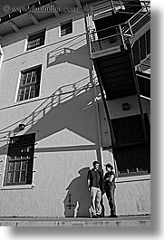 black and white, california, groups, jenny, johns, people, san francisco, two, vertical, west coast, western usa, photograph