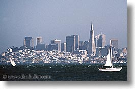 california, horizontal, sailboats, san francisco, surfing, transamerica, west coast, western usa, photograph