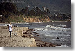 beaches, california, horizontal, nature, ocean, santa barbara, walking, water, west coast, western usa, womens, photograph