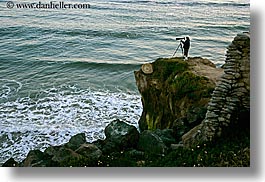 artists, california, cameras, cliffs, coastline, horizontal, nature, ocean, people, photographers, santa cruz, water, waves, west coast, western usa, photograph