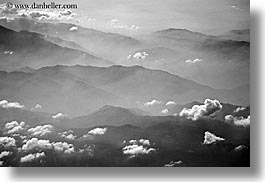 aerials, black and white, california, horizontal, sierras, west coast, western usa, photograph