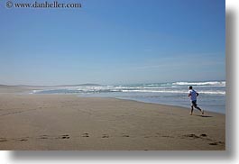 beaches, bodega bay, california, coast, horizontal, men, running, sonoma, west coast, western usa, wide, photograph