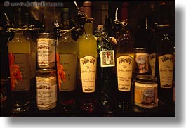 bottles, california, garlic, horizontal, oils, sonoma, west coast, western usa, photograph