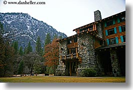 ahwahnee, buildings, california, horizontal, hotels, mountains, structures, west coast, western usa, yosemite, photograph