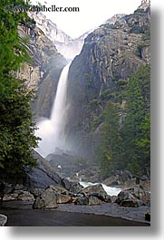 california, falls, nature, slow exposure, vertical, water, waterfalls, west coast, western usa, yosemite, yosemite falls, photograph
