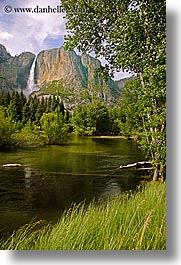 california, falls, nature, rivers, vertical, water, waterfalls, west coast, western usa, yosemite, yosemite falls, photograph