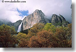 california, falls, horizontal, nature, trees, water, waterfalls, west coast, western usa, yosemite, yosemite falls, photograph