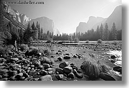 black and white, california, el capitan, horizontal, merced, mountains, nature, rivers, water, west coast, western usa, yosemite, photograph