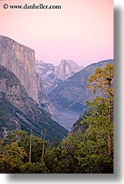 california, half dome, mountains, nature, sky, sun, sunsets, trees, valley, vertical, west coast, western usa, yosemite, photograph