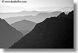 black and white, california, horizontal, layered, mountains, nature, west coast, western usa, yosemite, photograph