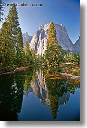 california, merced, mountains, reflect, reflections, rivers, vertical, west coast, western usa, yosemite, photograph