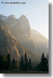 california, morning, mountains, trees, vertical, west coast, western usa, yosemite, photograph