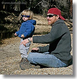 boys, california, childrens, clothes, fathers, hats, jacks, men, people, square format, sunglasses, toddlers, west coast, western usa, yosemite, photograph