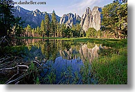 california, horizontal, mountains, pond, reflections, scenics, slow exposure, water, west coast, western usa, yosemite, photograph