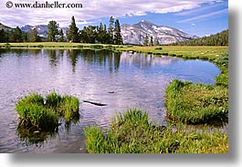 california, horizontal, mountains, nature, pond, scenics, snowcaps, water, west coast, western usa, yosemite, photograph