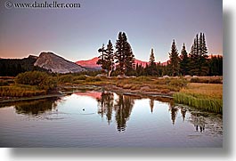california, horizontal, lakes, nature, pond, scenics, sky, sun, sunsets, water, west coast, western usa, yosemite, photograph