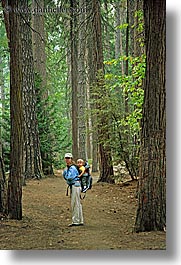babies, boys, california, forests, jack and jill, mothers, toddlers, trees, vertical, west coast, western usa, womens, woods, yosemite, photograph