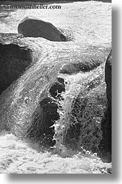 black and white, california, currents, rivers, vertical, water, west coast, western usa, yosemite, photograph