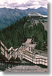 alberta, banff, canada, canadian rockies, mountains, vertical, walkway, photograph
