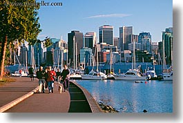 canada, cityscapes, couples, dogs, horizontal, park, stanley, vancouver, water, photograph