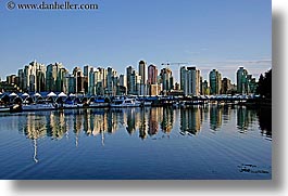 canada, cityscapes, horizontal, reflections, vancouver, water, photograph