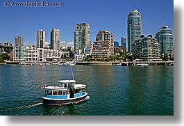 boats, canada, cityscapes, horizontal, vancouver, water, water taxi, photograph