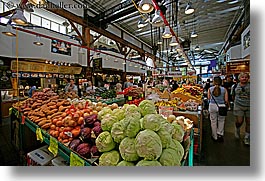 canada, granville island, horizontal, stands, vancouver, vegetables, photograph