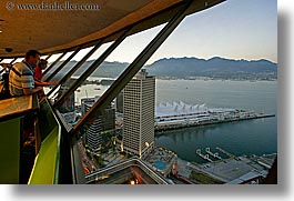 canada, center, cityscapes, dusk, from, harbor, horizontal, nite, vancouver, photograph