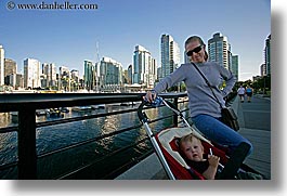 babies, canada, cityscapes, horizontal, jack and jill, jacks, mothers, people, stroller, vancouver, photograph