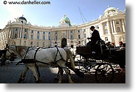 austria, buildings, carriage, drivers, europe, horizontal, vienna, photograph