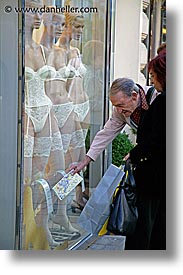 austria, europe, lingerie, men, people, shopping, vertical, vienna, photograph