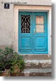 blues, cres, croatia, doors, europe, vertical, photograph