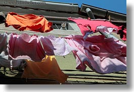 colorful, colors, cres, croatia, europe, hangings, horizontal, laundry, perspective, upview, photograph