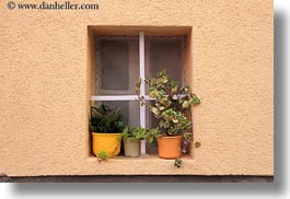 cres, croatia, europe, horizontal, plants, potted, windows, photograph