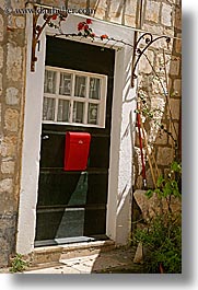 croatia, doors, doors & windows, dubrovnik, europe, mailboxes, red, vertical, photograph