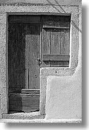 black and white, combo, croatia, doors, doors & windows, dubrovnik, europe, vertical, windows, photograph
