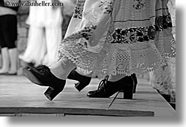 black and white, clothes, clothing, croatia, dancing, dubrovnik, europe, folk dancing, horizontal, shoes, womens, photograph