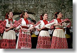 croatia, dance, dubrovnik, europe, folk dancing, groups, horizontal, womens, photograph