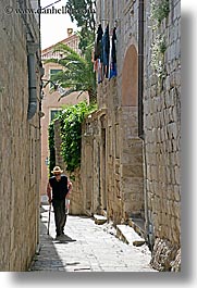croatia, dubrovnik, europe, men, narrow streets, old, vertical, walking, photograph