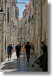croatia, dubrovnik, europe, narrow streets, people, streets, vertical, photograph