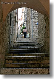 croatia, dubrovnik, europe, narrow streets, people, stairs, vertical, photograph